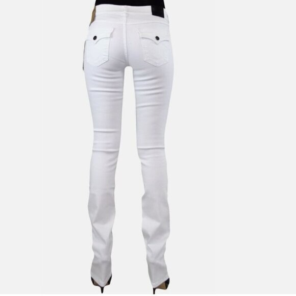 True Religion Cora White Mid Rise Straight -27 - US - Picture 5 of 15